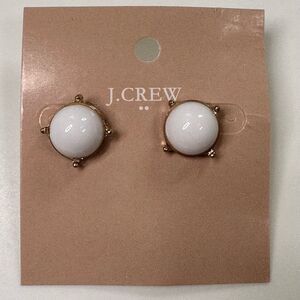 J. Crew White Bubble Stud Earrings